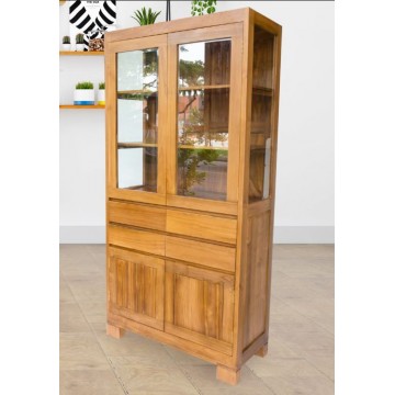 Display Cabinet DC1136 (Solid Teak Wood)